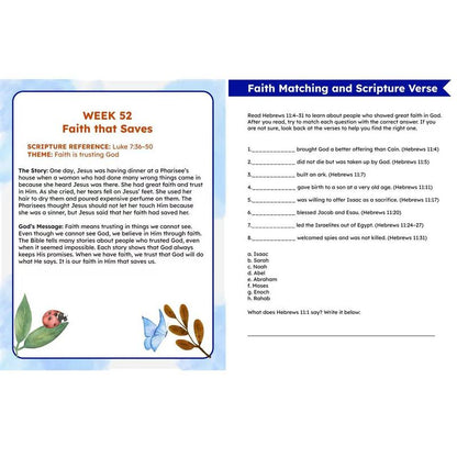 Bible Study: 52 Week Workbook for Kids