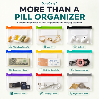 DoseCarry™ Detachable Pill Pouch Organizer