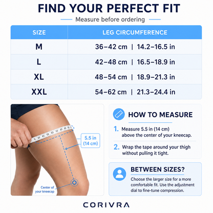 Corivra StabiliDial™ Adjustable Knee Support