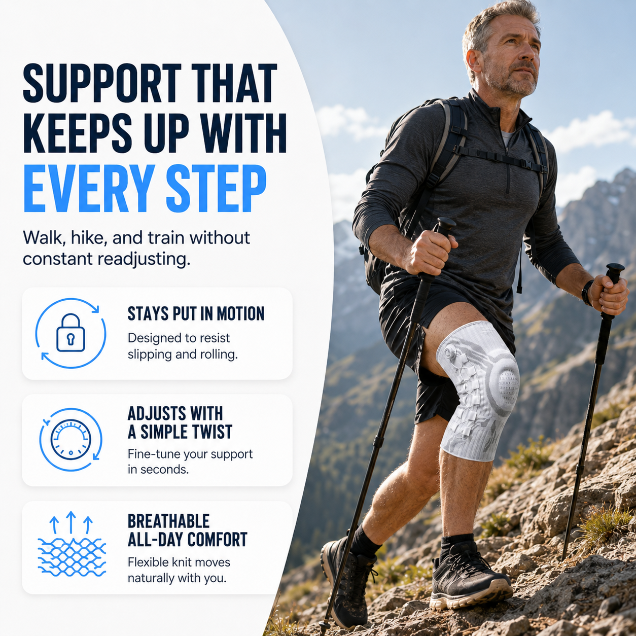 Corivra StabiliDial™ Adjustable Knee Support
