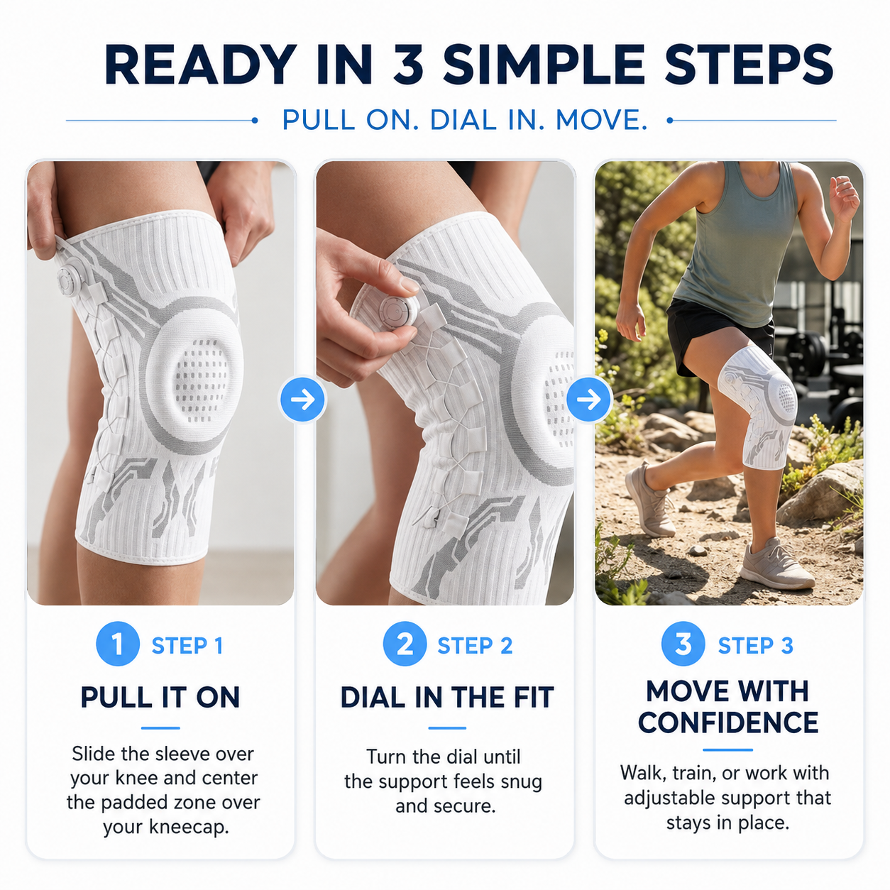 Corivra StabiliDial™ Adjustable Knee Support
