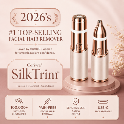 Corivra SilkTrim 2-in-1 Facial Hair & Eyebrow Trimmer